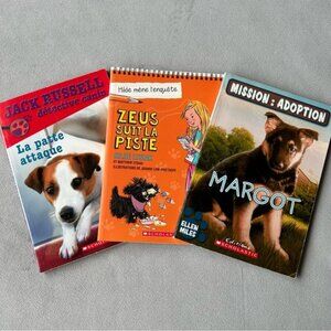 FRENCH ~ Set of 3 ~ Junior Novels ~ Dog Pets